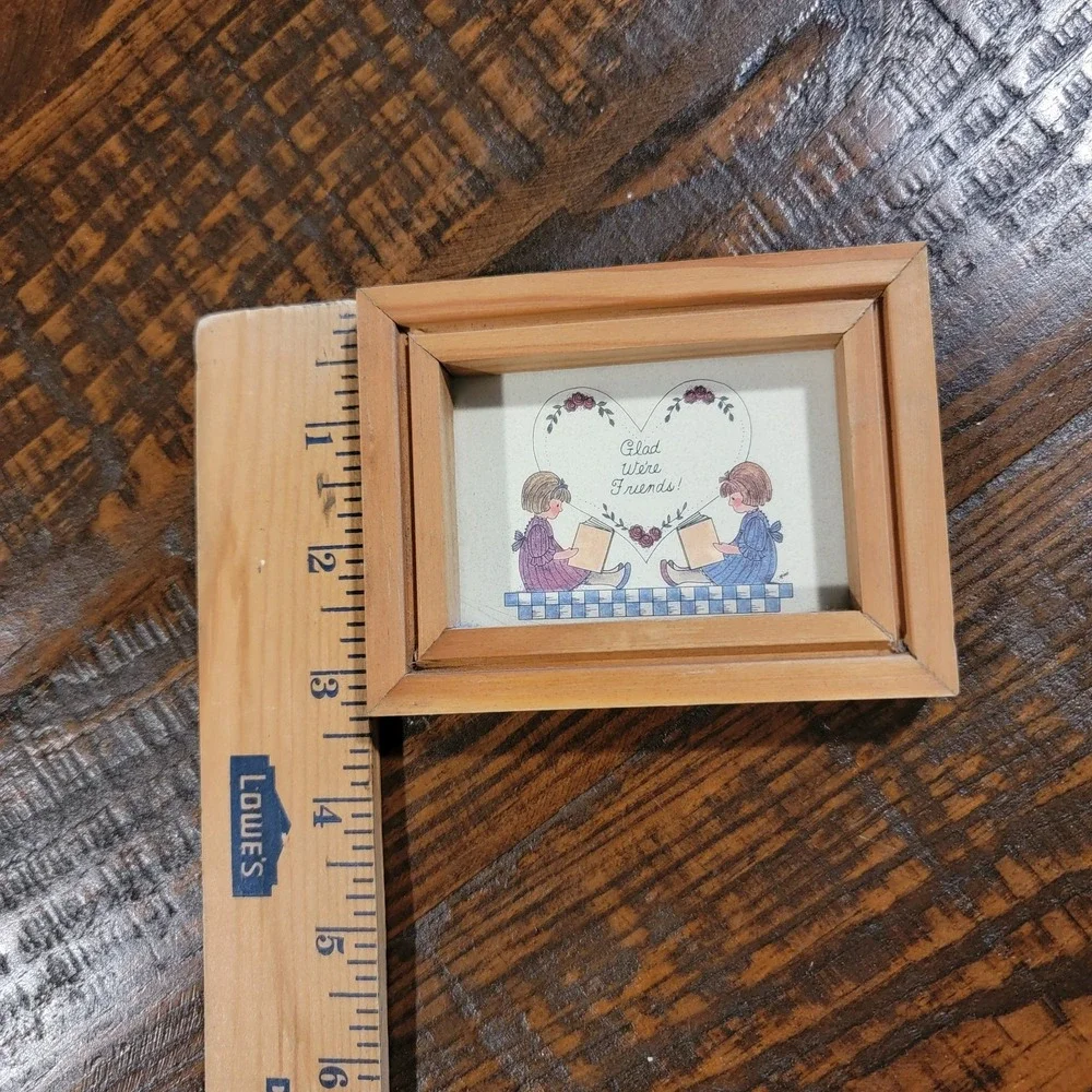 Vintage 80's Wooden Heart Cut Out Stand 